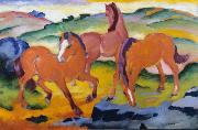 Franz Marc Grazing Horses iv (mk34) oil painting picture wholesale